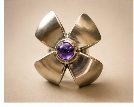 Anillo Flor Amatista